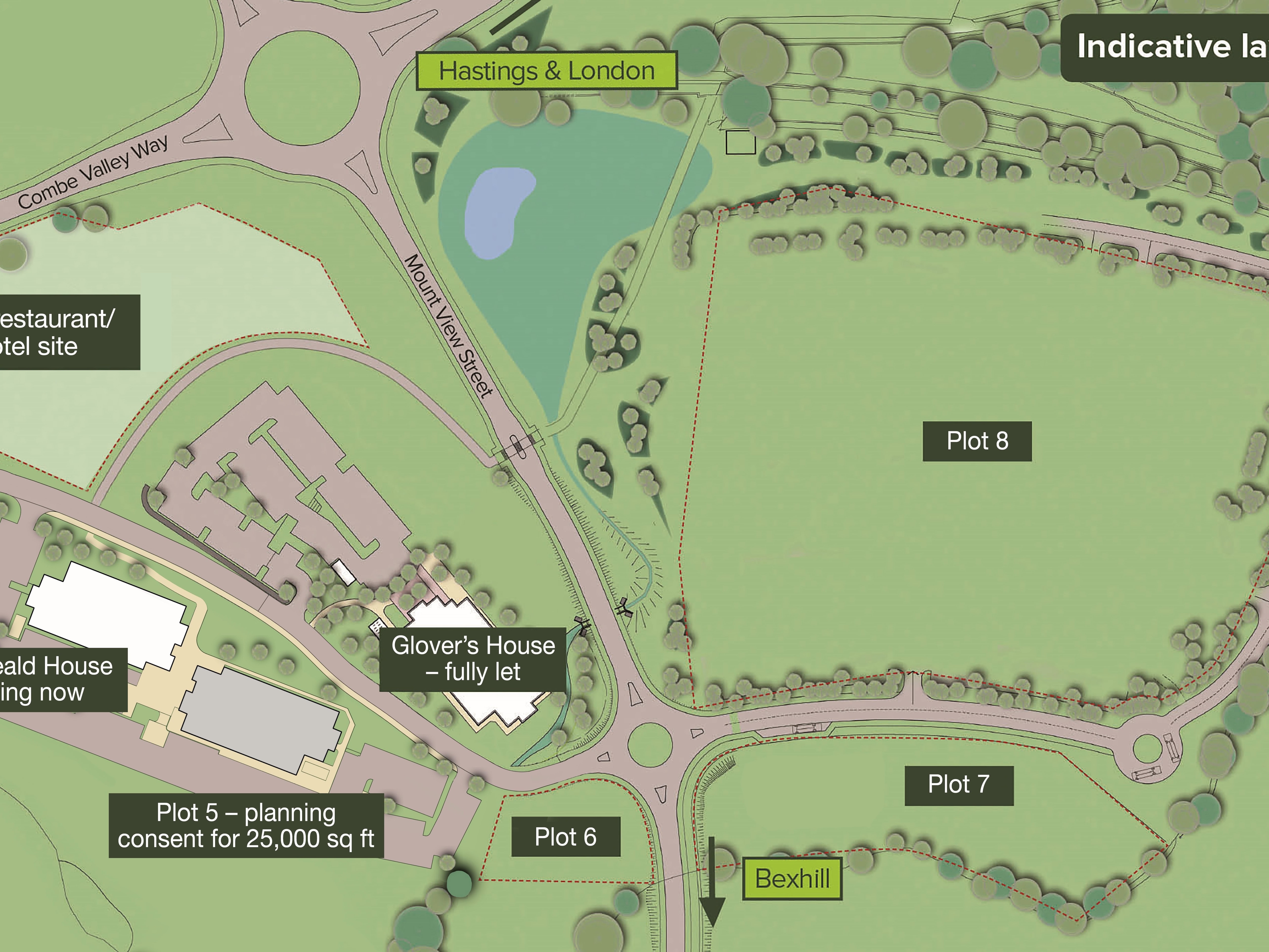 Bexhill Enterprise Park South site plan